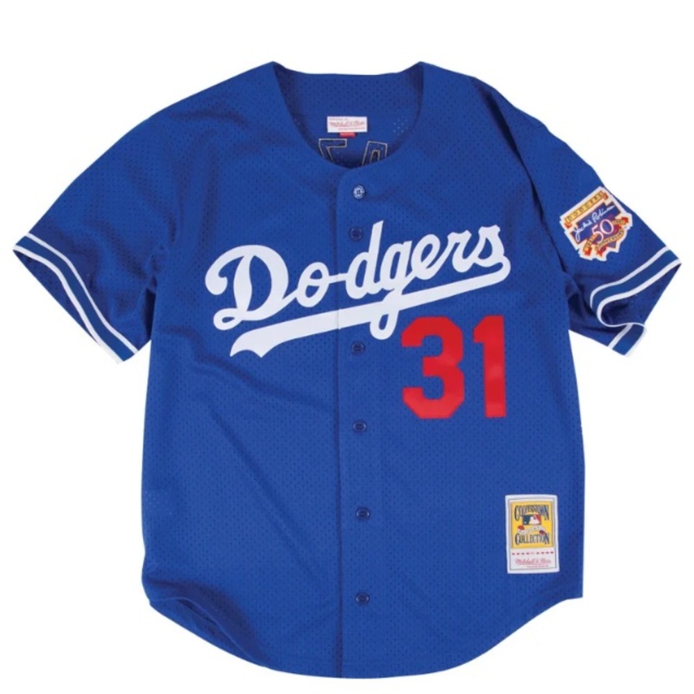 Mike Piazza Authentic MLB Los AngelesDodgers 1997 BP Jersey